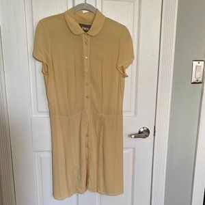 Reformation Yellow Mini Dress with Peter Pan Collar